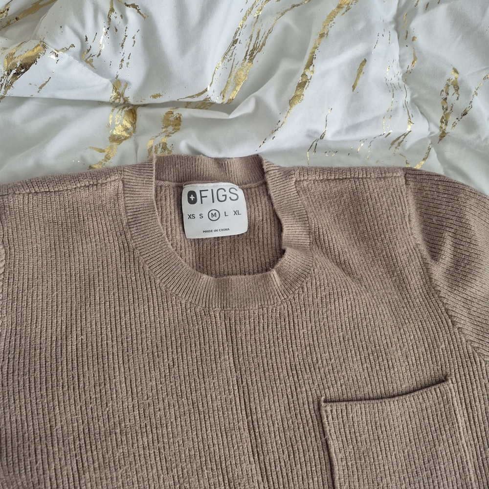 FIGS Women's Knit Top in Dusty Rose